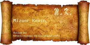 Mizser Kevin névjegykártya